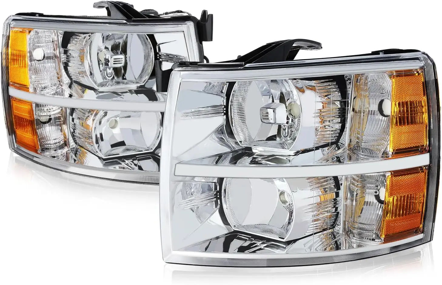 

Галогенные фары в сборе, совместимые с Chevy Silverado 1500 2500HD 3500 GMT900 2007 2008 2009 2010 2011 2012 2013 2014 Driv