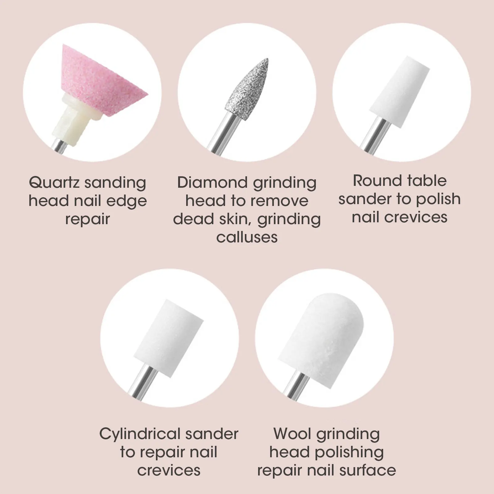 Professional Manicure Pedicure Kit Cordless Electric Nail File Set Nail Drill Machine Hand Foot Care Tool For Grind Trim Polish