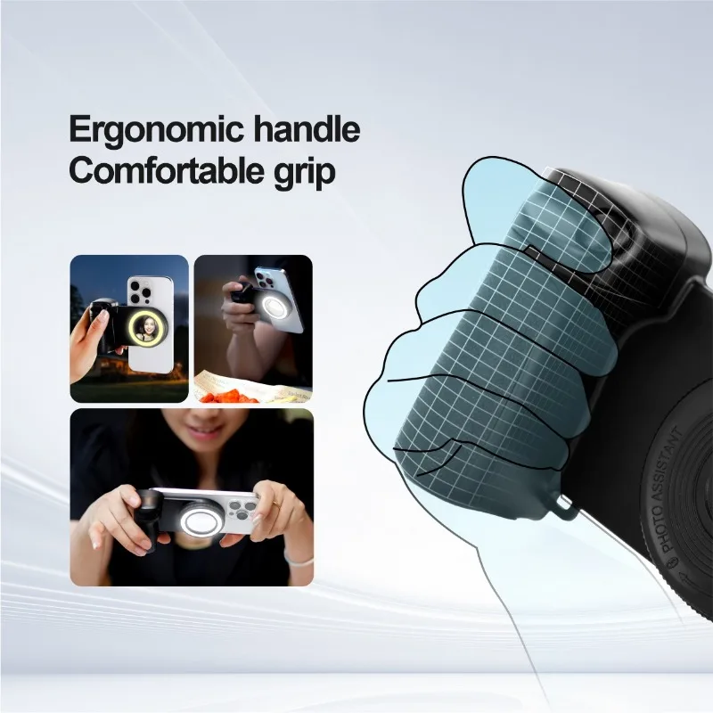 Magnetic Mobile Phone Camera Shutter Grip Bluetooth Mobile Phone Light Filler Selfie Handle As Camera Photos Stabilizer Bracket