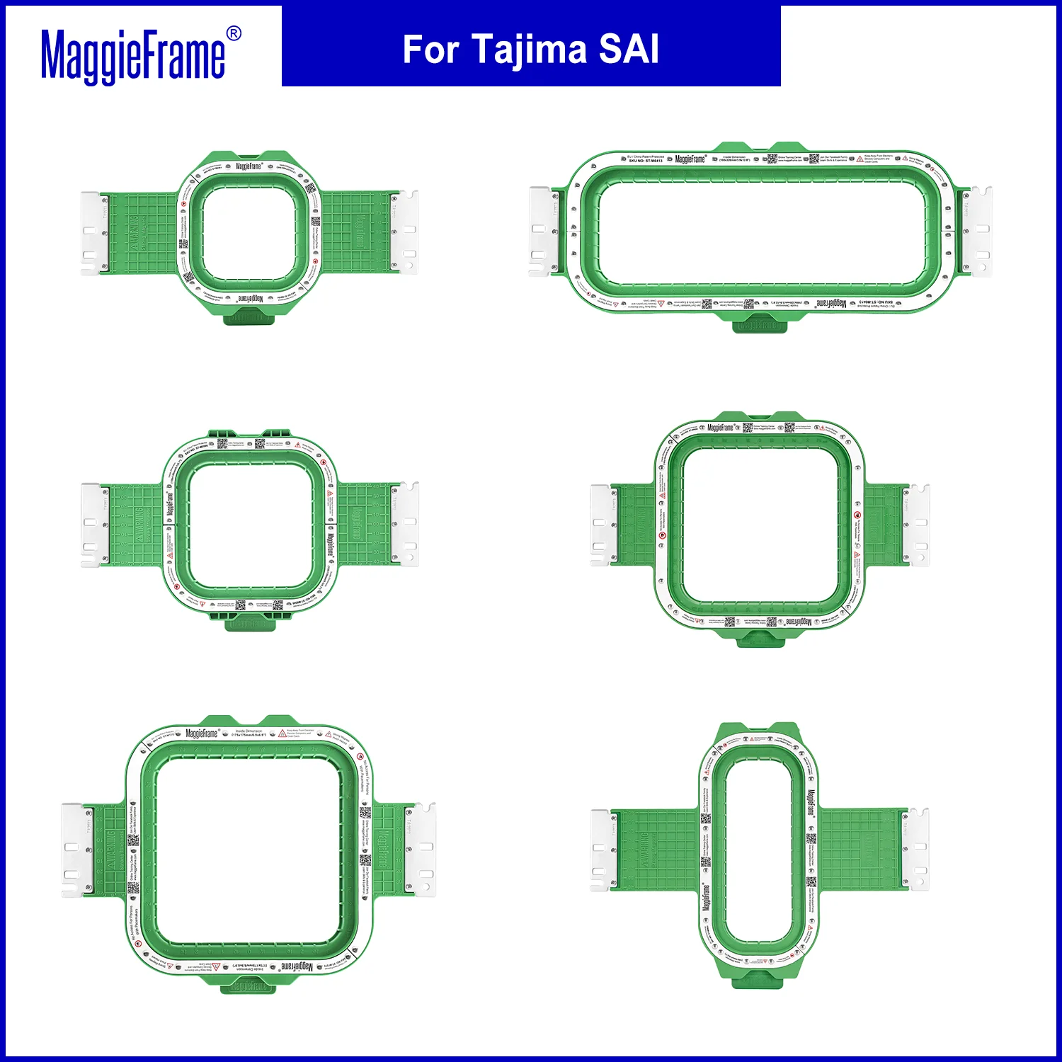 MaggieFrame MightyHoop Магнитный пяль для вышивания для вышивальной машины Tajima Juki SAI MDP-S0801C HoopMaster