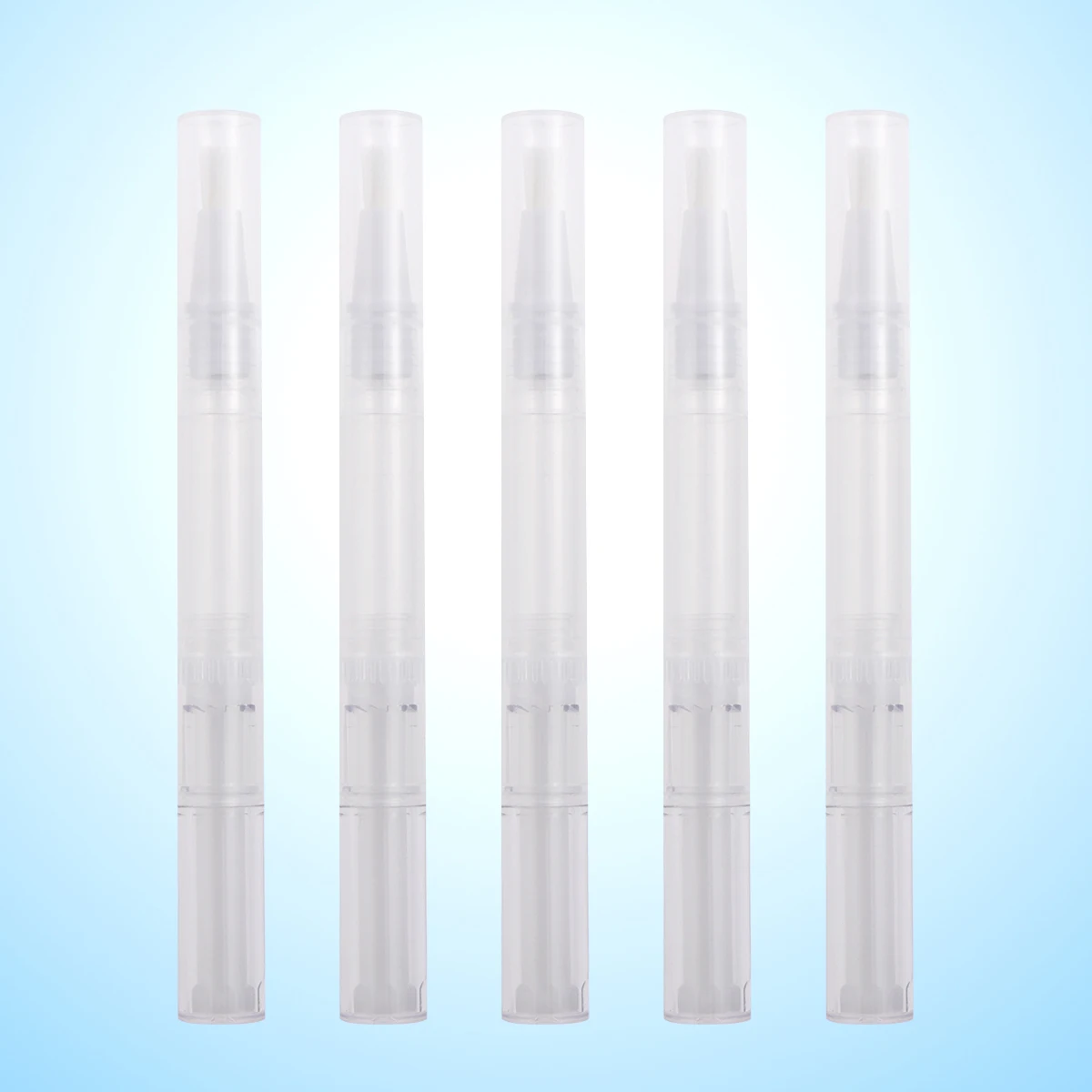 10 pçs 3ml canetas transparentes caneta de óleo de unhas vazia com ponta de escova aplicadores recipiente tubo líquido de crescimento de cílios