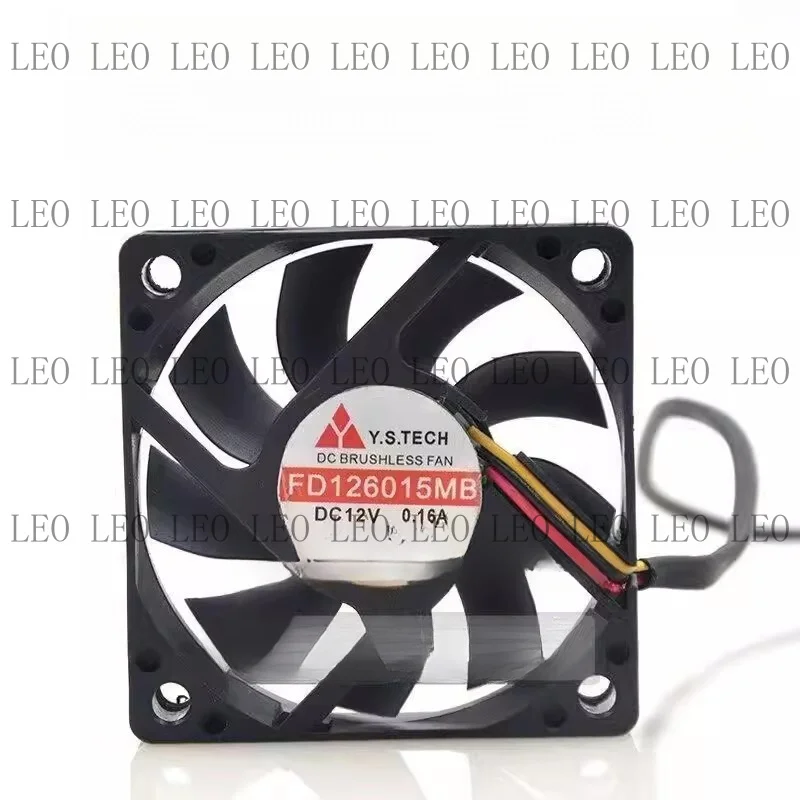 MY For Y.S.TECH FD126015MB 6015 DC12V 0.14A 6CM 3-Wire Dual Ball Cooling Fan