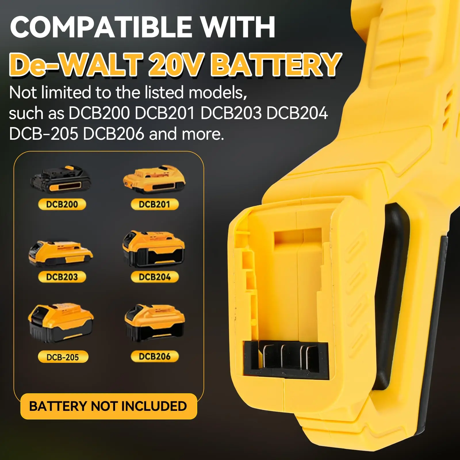 Compatible with Dewalt 20V Battery Cordless 6 IN 1 High Pressure Car Washer Gun Garden Irrigation Cleaning Tool view 6