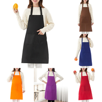 Cooking Kitchen Apron for Women Men Solid Color Chef Waiter Coffee Shop BBQ Hairdresser Sleeveless Antifouling Apron
