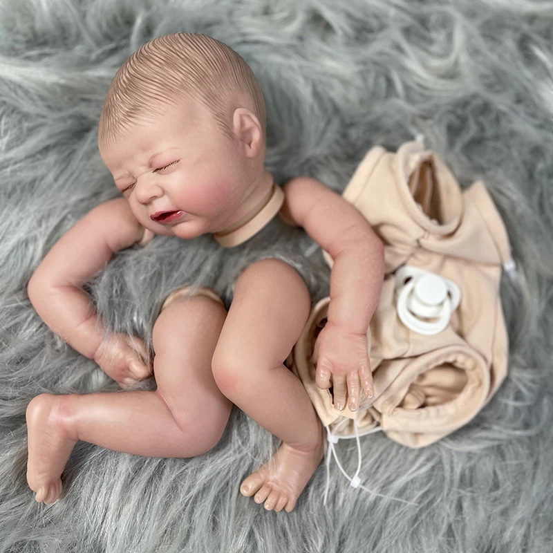 21Inch Already Painted Reborn Doll Kit Odessa with Cloth Body Sleeping Baby High Quality Handmade Doll Parts Drop Shipping