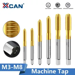 Machine Tap Drill Bit TiN Coating Metal Screw Hole Tap Drill M3 M4 M5 M6 M8 Straight Flute Screw Machine Tap Tools