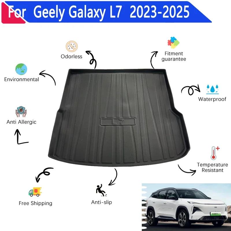 

Car Trunk Mat for Geely Galaxy L7 2023 2024 2025 TPE Material Car Rear Cargo Tray Trunk Easy Installation Clean Pads Accessories