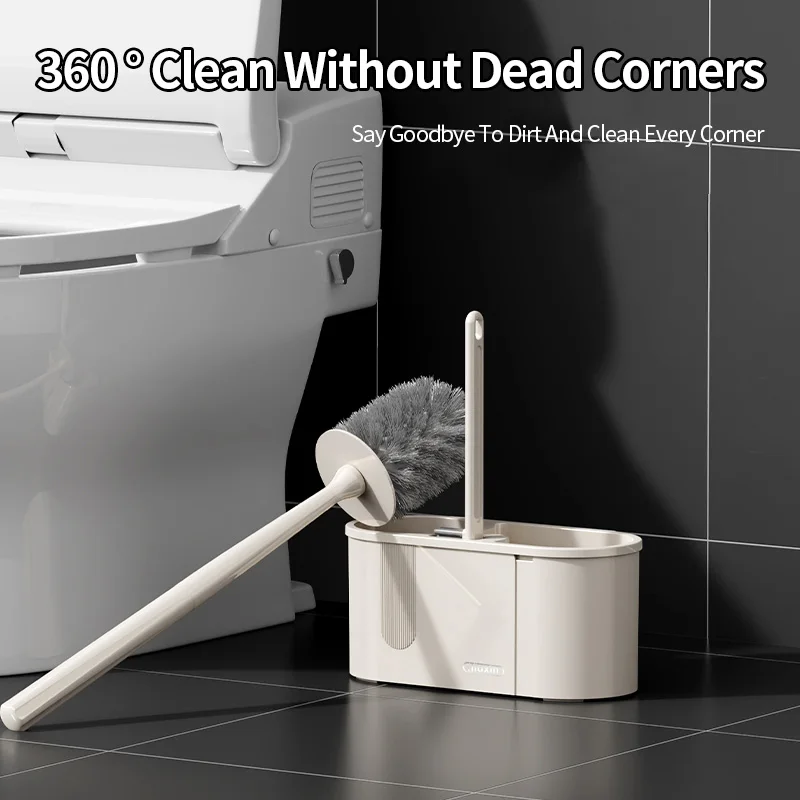 Toilet Brush For Household Use No Dead Corners Toilet Brush 2024New Wall Mounted Toilet Brush Set Bathroom Gap Brush PP Material