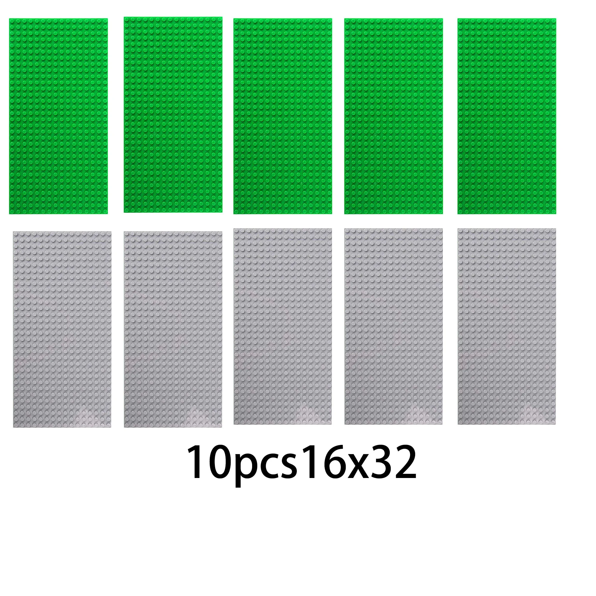 

16x32, 10-Piece DIY Plastic Building Block Base Plate City-Scale Building Blocks Construction Blocks Action Figures Engineering1