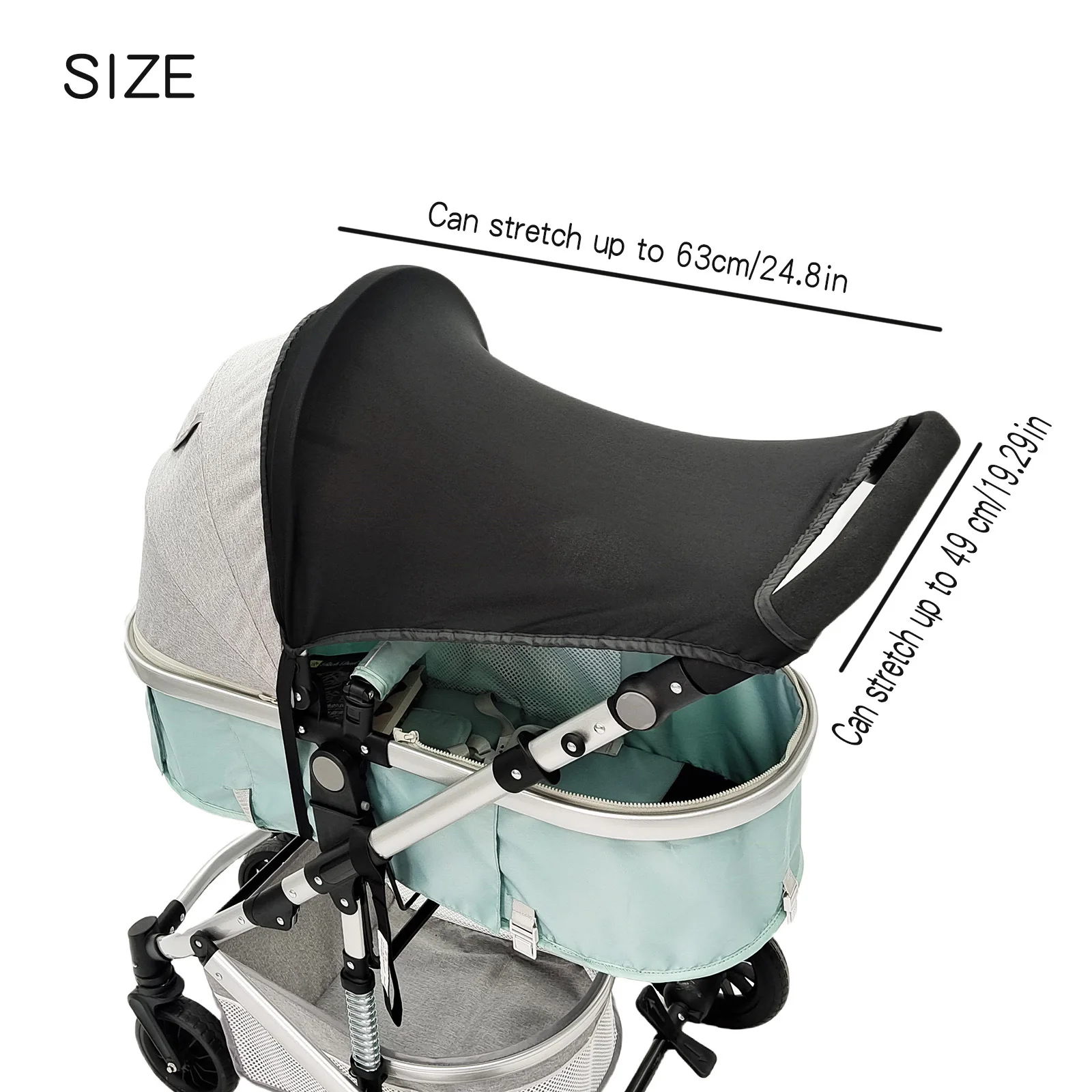 High landscape two-way stroller awning stroller sun protection cover UV protection rain protection accessories universal