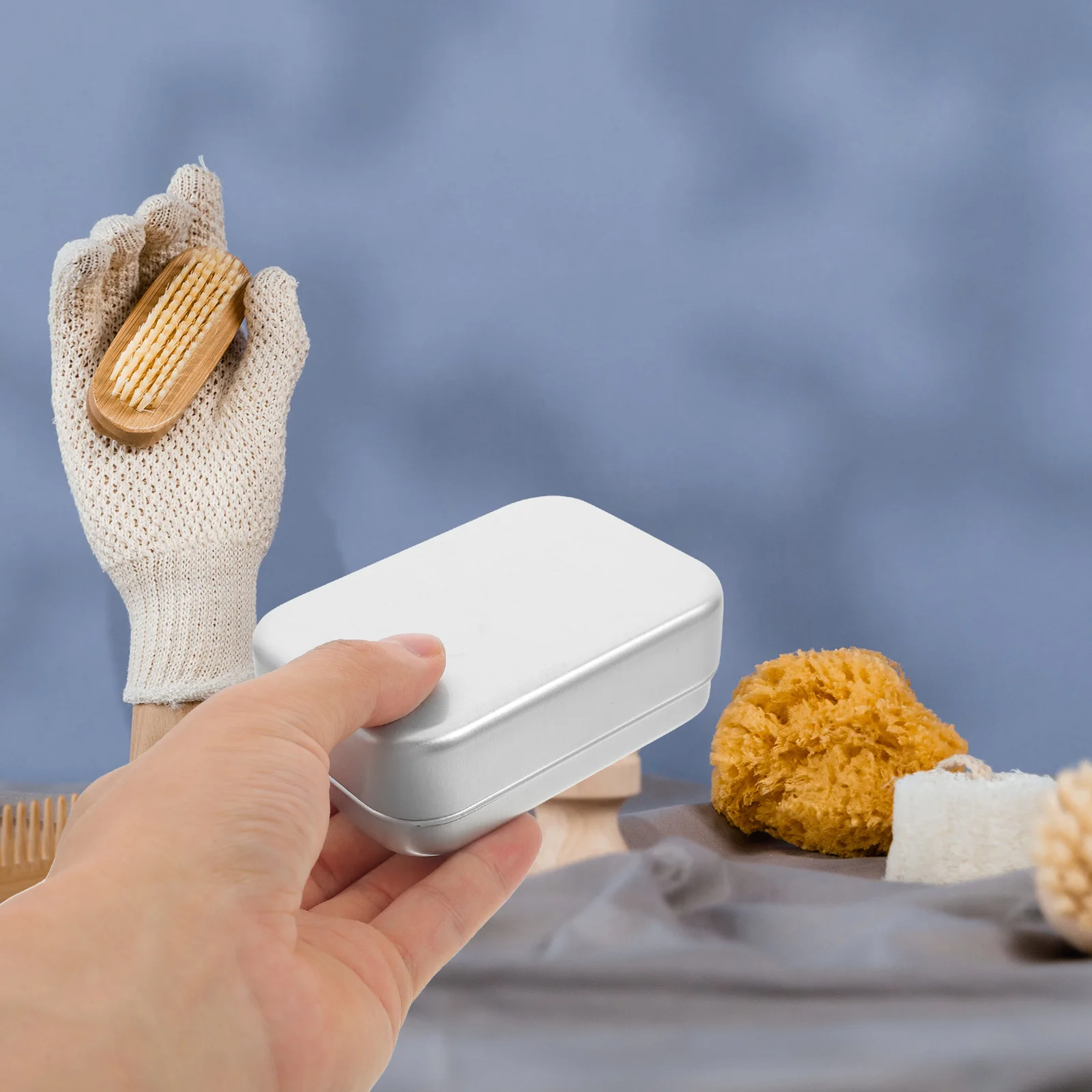 

Практичная коробка для мыла с крышкой, алюминиевая банка, квадратный держатель для мыла, дорожный чехол для хранения мыла, предотвращает растворение мыла, принадлежности для ванной комнаты