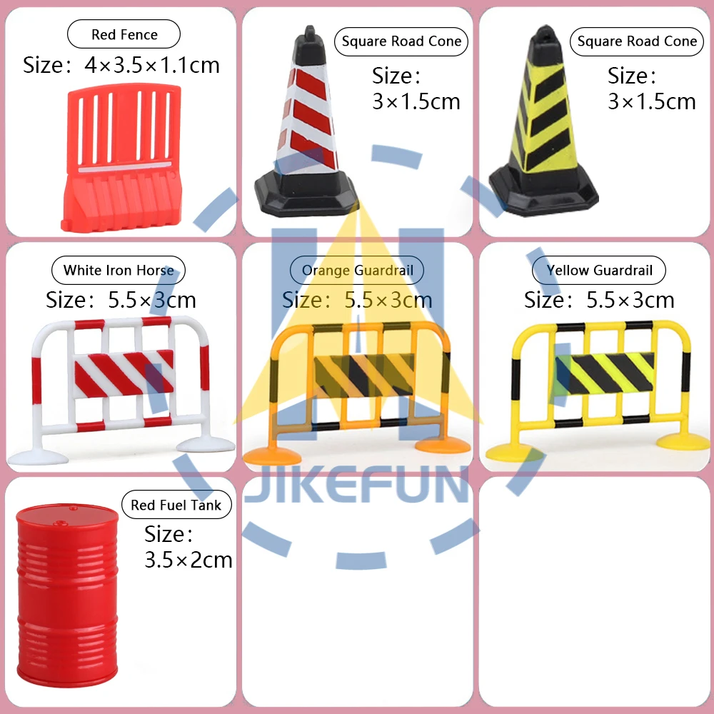 RC Roadblocks For Remote Control Car 100pcs/200pcs/300pcs RC Car Road Barriers Drifting Race Track Barrier Traffic Barrier Props