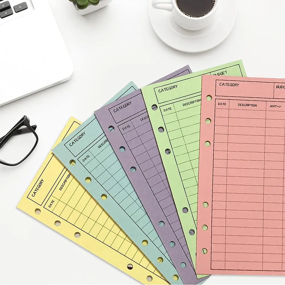 

【Price Drop !!】12 Color Budget Envelopes With Punch Hole Thicker Cash Envelope System Savings Money Organizer Envelopes