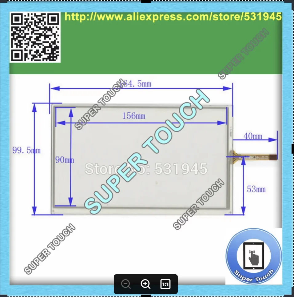 

ZhiYuSun POST 7 inch 4-wireTouch Panel XWT90 164.5*99.5 Navigator TOUCH SCREEN 164.5mm*99.5mm GLASS LCD display