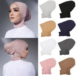 2022 Muslim Women Soft Modal Inner Hijab Cap Stretch Turban Cap  Islamic Underscarf Bonnet Hat Female Headband Turbante Mujer