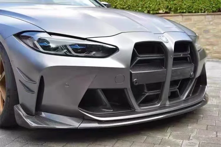 Front Bumper Grille for BMW G80 M3 G82 G83 M4 2021 2022 2023 CSL Style Front Hood Kidney Grill Carbon Fiber Look Glossy Black