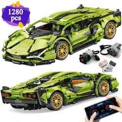 Technical Building Blocks 1400PCS Model Racing Sport Car City Mechanical Speed Vehicle Supercar Brick Puzzle Toys Kid Adult Gift