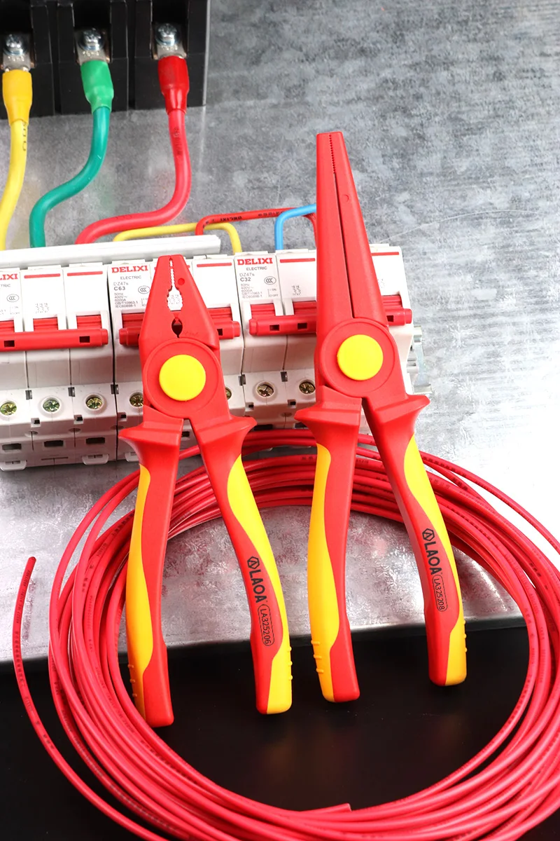LAOA Vollkunststoffzange, professionelle Elektrikerzange, hält Hochspannung von 1000V stand, Spitzzange – Detail 13