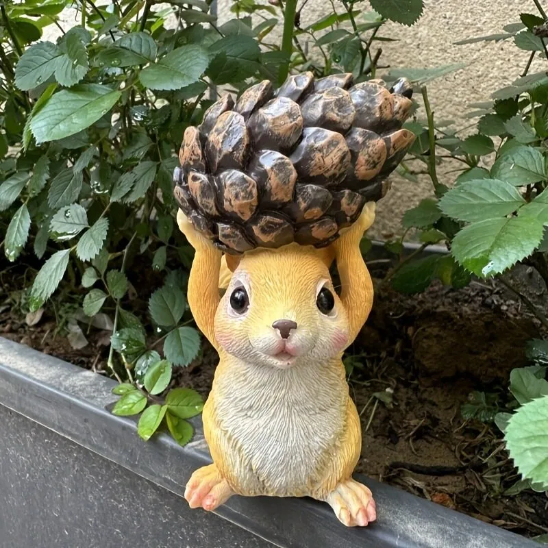 Garden Decoration Ornament Cute Animal Home Desktop Decoration Balcony Outdoor Gardening Landscaping Arrangement Gardens Decor