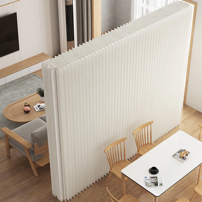 Imagem -04 - Altura Creative Home Decor Branco Órgão Papel Wall Screen Divisores de Quarto Partição Escritório Removível Folding Baffle 2m