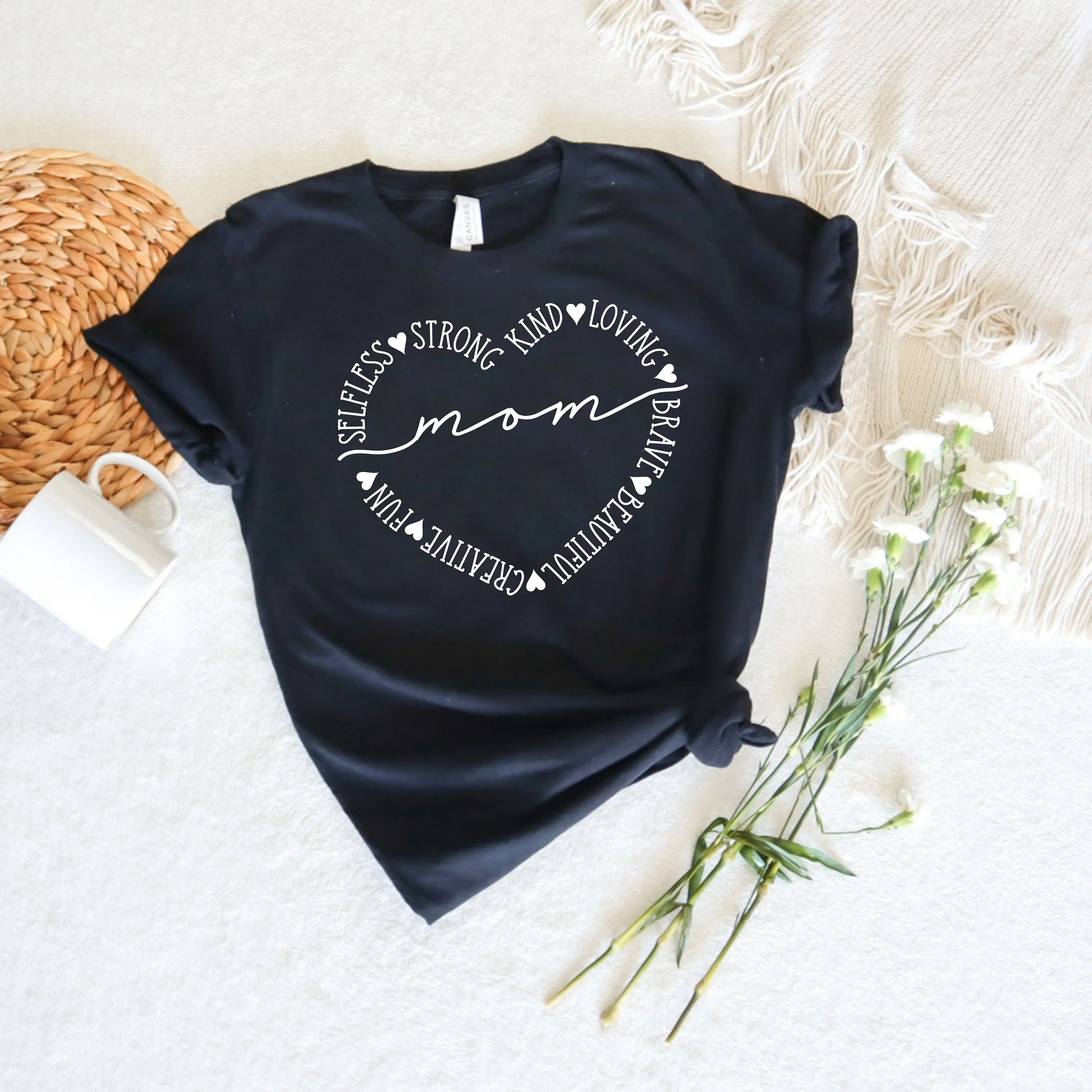 Mama HearT T-Shirt Strong Kind Muttertag s Happy