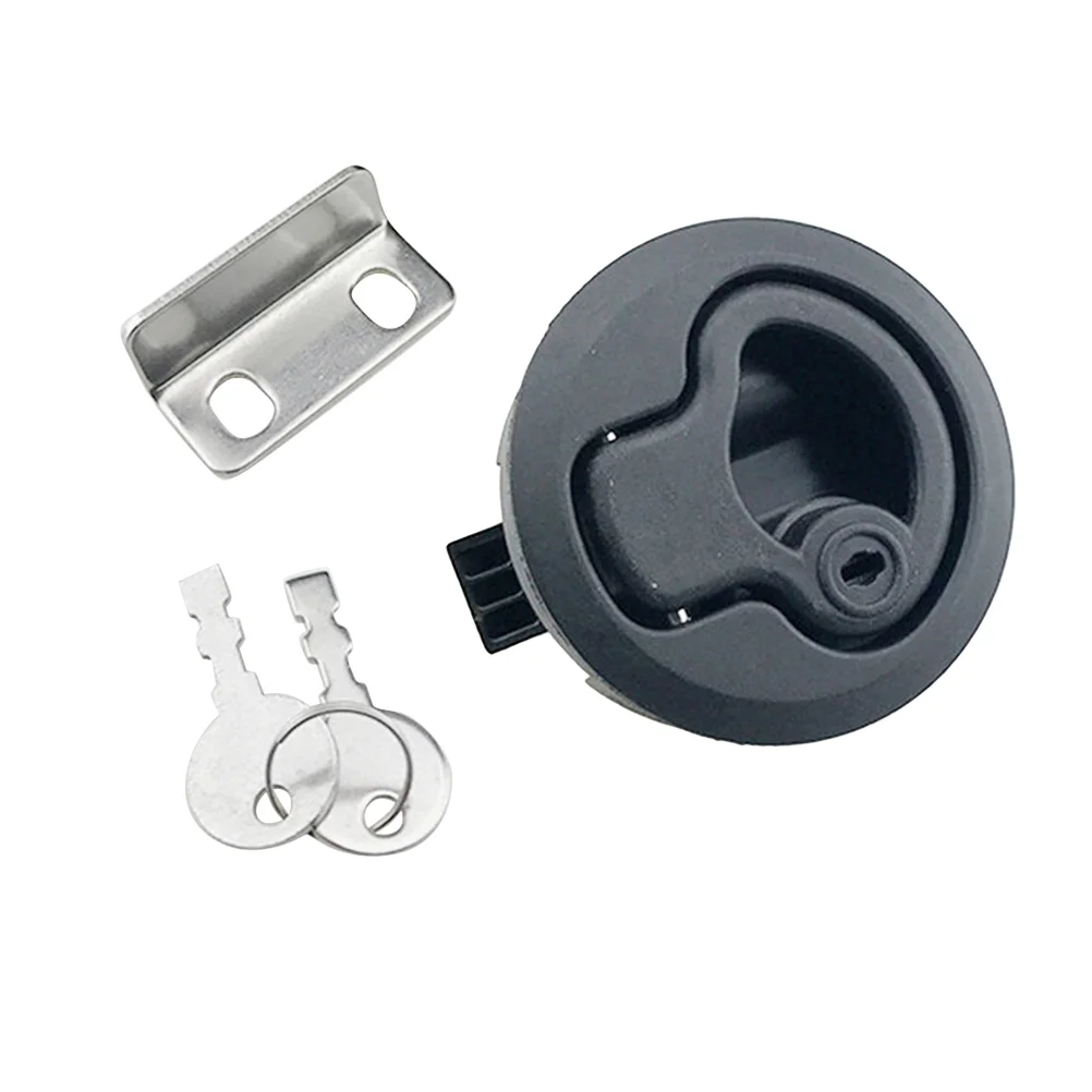 

Door Latch Lock Handle Marine Key Locking Hardware Pontoon Black Flush Pull Lift