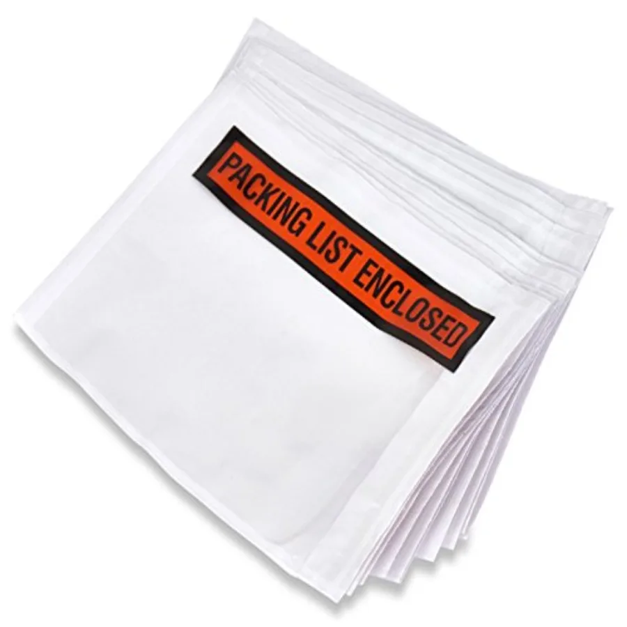 

ing List Envelopes 7.5" X 5.5" Pouches Invoice Enclosed Adhesive Bags 0
