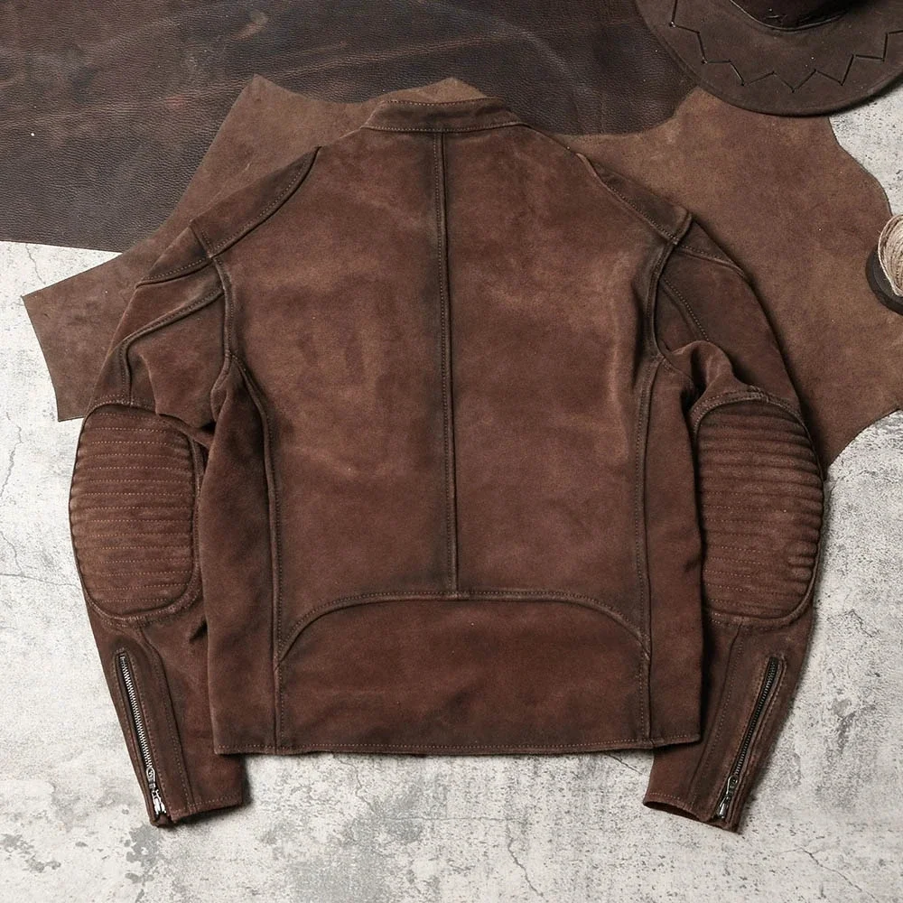 DSC946 Cidu Super Top Quality Heavy Genuine US Cow Leather Slim Classic Cowhide Stylish Rider Jacket