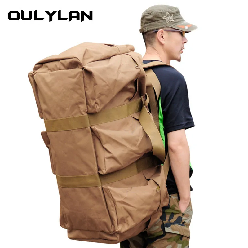 70L Mountaineering Backpack Camping Large Capacity Outdoor Bag Outdoor Travel Car Rucksack Sports Hiking Bag Military Tactical B