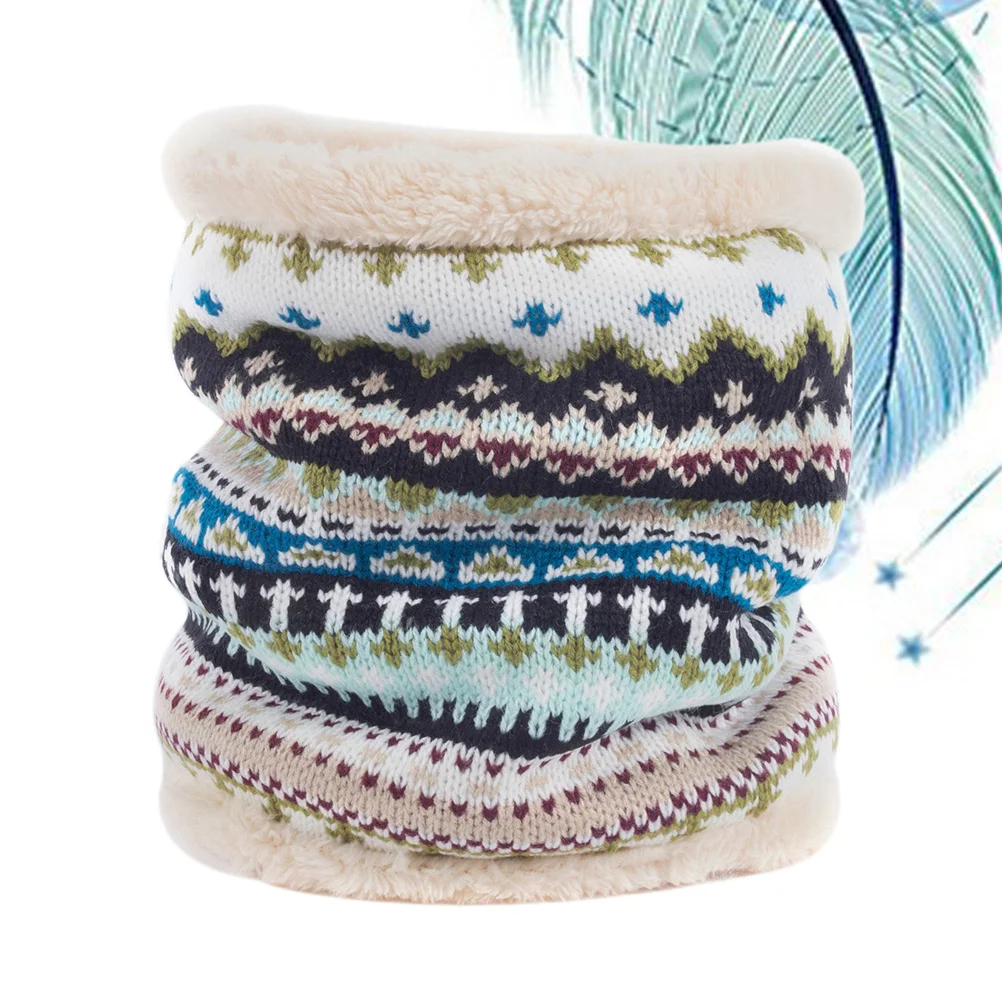 

Warm Neck Gaiter Thick Fleece Knitted Loop Scarf For Winter Hiking Hunting Climbing Cycling Outdoor Camping Hiking Gear