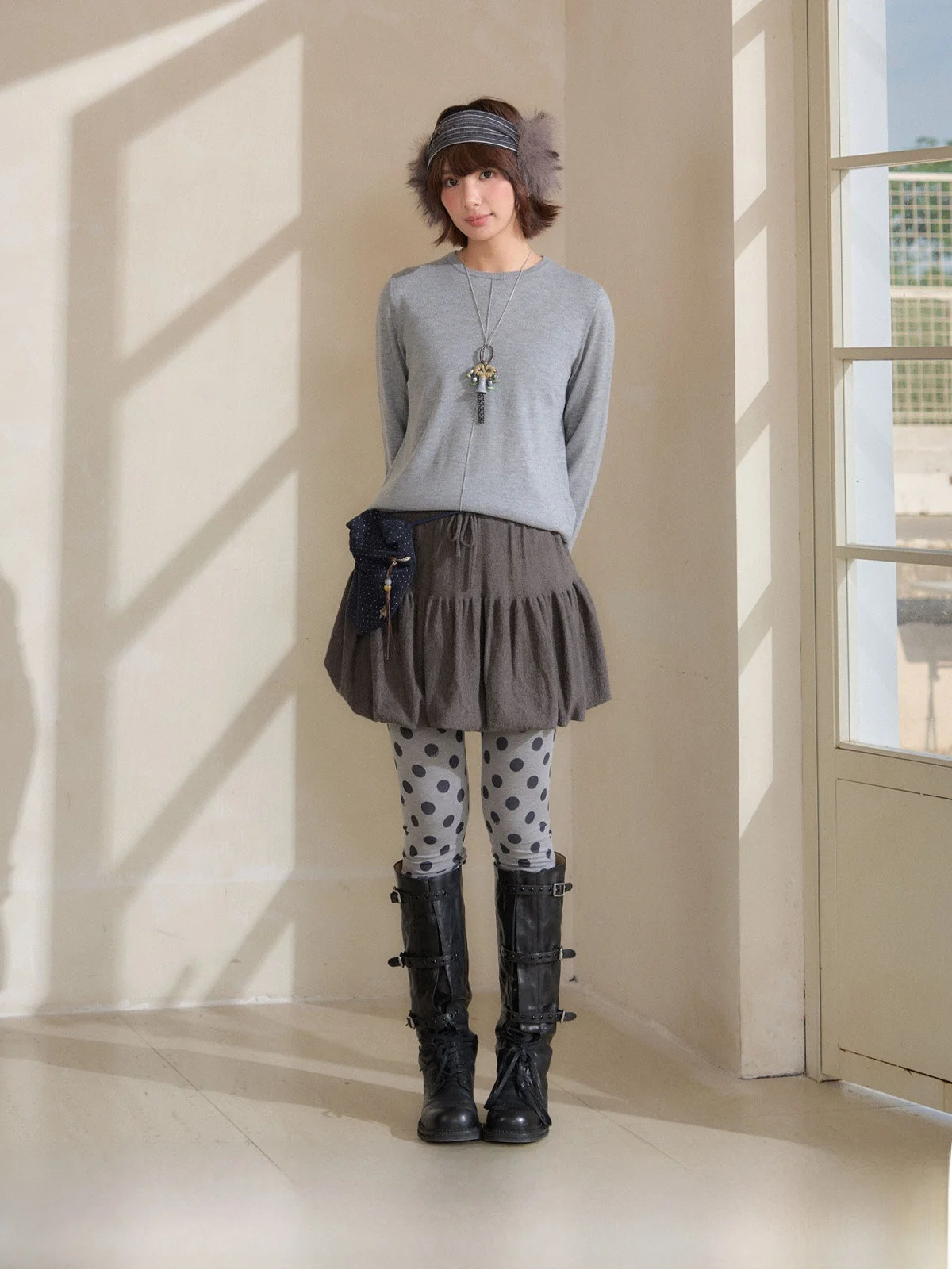 High Waist A-Line Pleated Floral Short Skirt Double Layer Casual Style Half-length Women's Fashion Saotome Brand Polyester Fiber