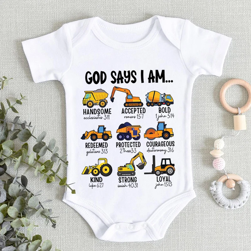 Baby Boys Girls Rompers Funny Design Cars Graphics Fashion Short Sleeve Newborn Infant Outfits Cartoon Jumpsuit for Newborns