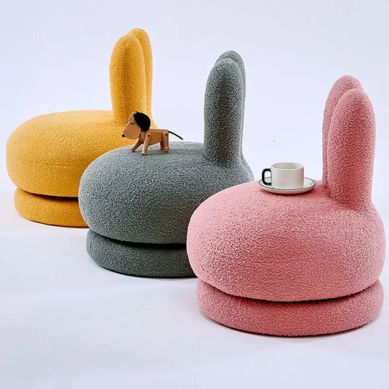 

Lamb Plush Single Sofa Children's Rotatable Cartoon Cute Small Stool Leisure Seat Furniture Footrest Seat Puffs Dresser Chair