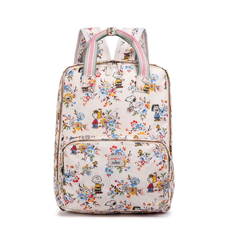 Cath Kidston-Mochila Multifuncional Impermeável Snoopy, Mochila Grande Capacidade, Estudante, 40x12x30cm