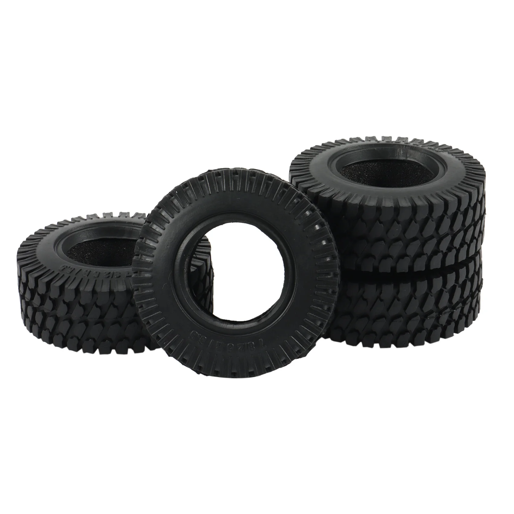 4PCS 75MM 1.55Inch Tires Tyre for RC Crawler Car Axial Jr 90069 D90 CC01 LC70 JIMNY