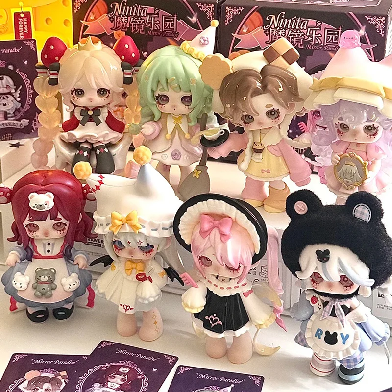 

New Ninita Magic Mirror Paradise Series Blind Box Cute Ninita Anime Action Figure Desktop Ornament Trendy Toy Doll Birthday Gift