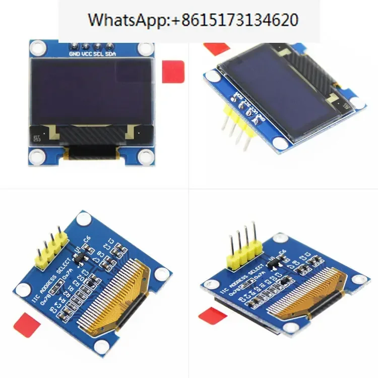 Micro Oled Display Module for Arduin 0.96 Inch 12864 4 Pins Holes I2C IIC Serial SSD1306 Control Monochrome 1 Piece 128x64 096GW