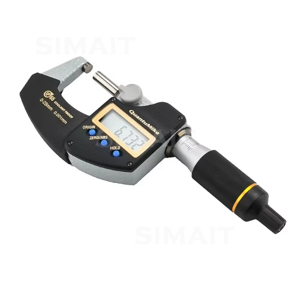 IP65 Waterproof Digital Micrometer 0-25mm | QuantuMike Fast Measurement | Model 293-145-30 / MDE-25PX for Harsh Environments