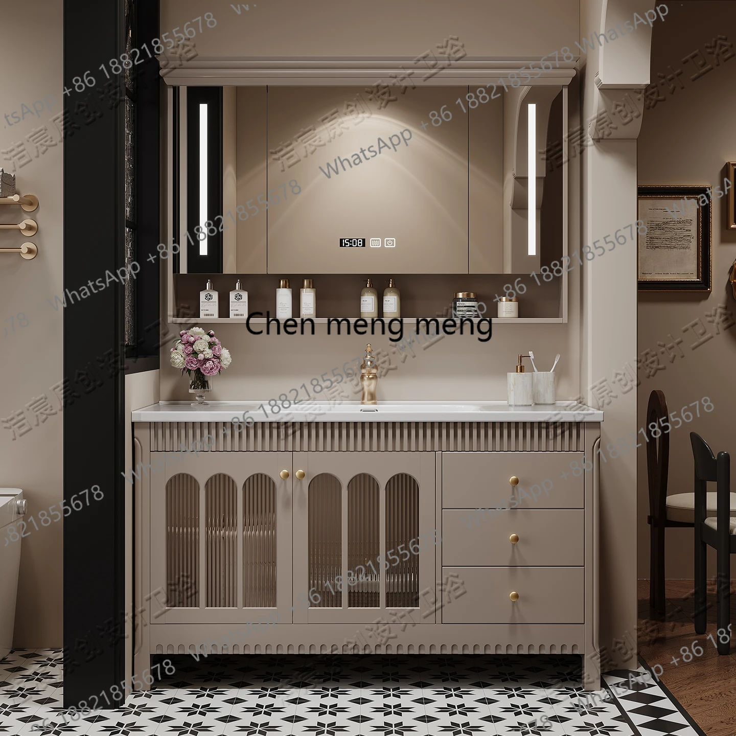 

Luxury Modern Cupboard Organizer Toilet Desgin Space Saver Quality Cupboard Perfume Mirror Storage Vestidores Trendy Furniture