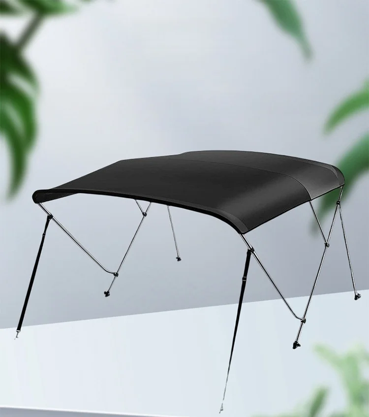 Aluminum Alloy Modern Inflatable Boat Awning for Fishing Assault Yacht Boats-Durable Water Resistant Folding Sunscreen Rain