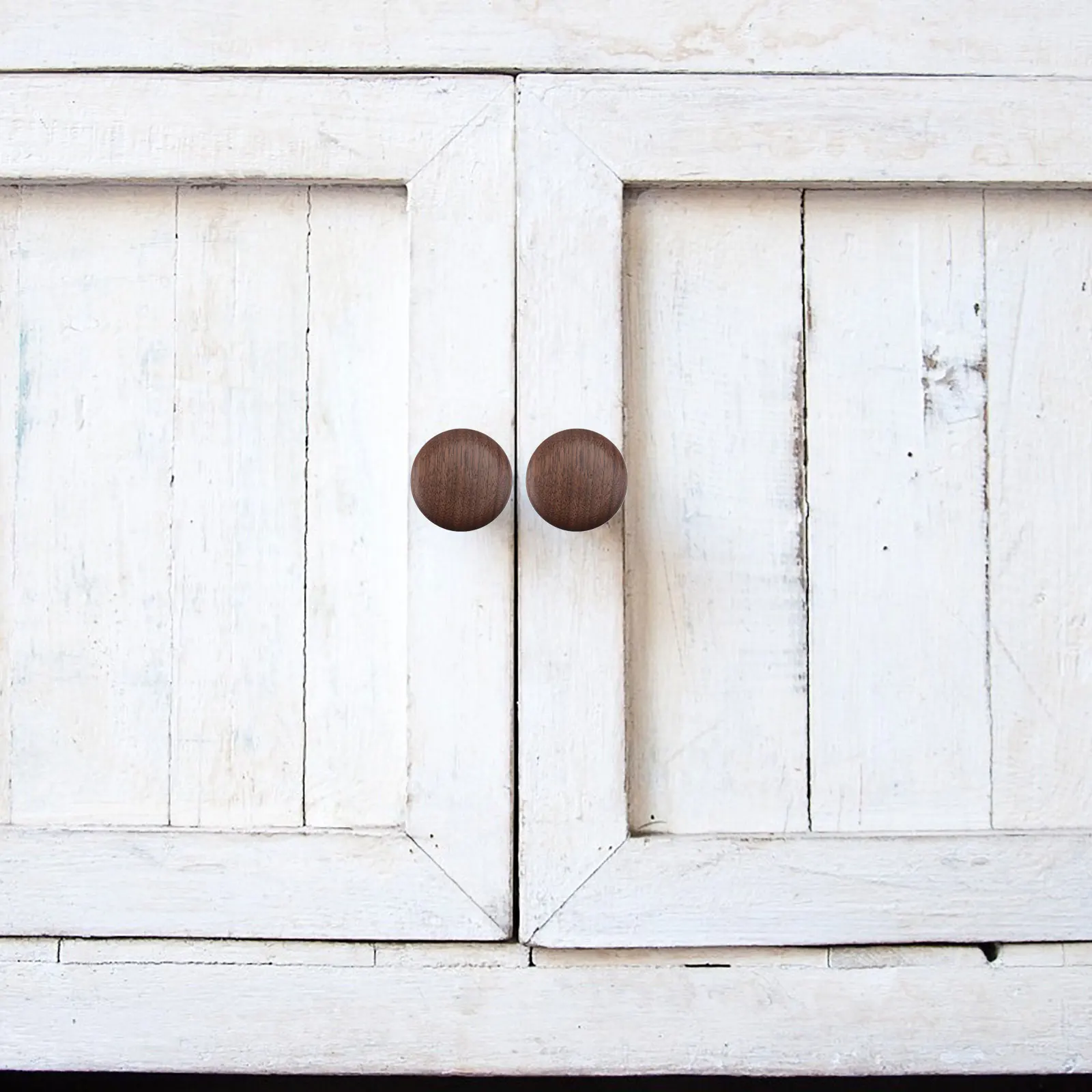 

2pcs Solid Wood Cabinet Door Knobs Drawer Pull Handles Cupboard Wardrobe Log Style Durable Eco-Friendly Natural Finish Wood