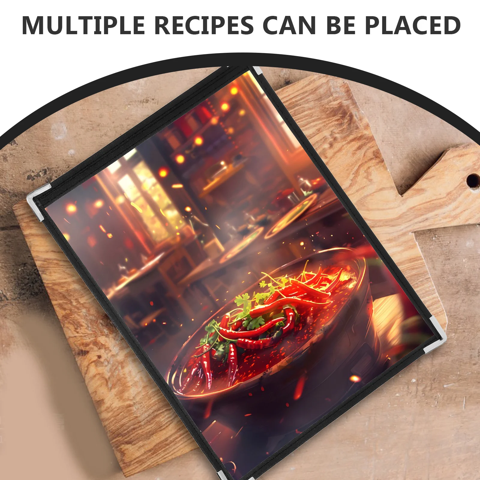 2-الجانب غطاء بولي كلوريد الفينيل شفاف لمطعم مقهى بار فندق العشاء الغذاء القائمة المنظم مجلد واضح A4 حجم أصحاب القائمة ل #6