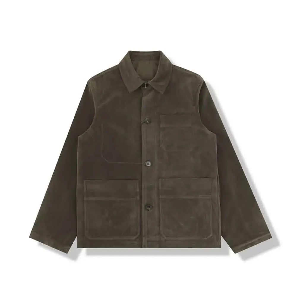 Winter Men's Solid Color Long-Sleeve Workwear Jacket American Retro Fashion Trendy High Street Loose Casual Simple Men's Top