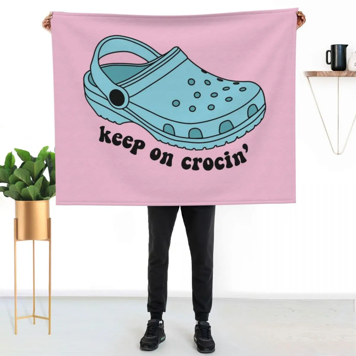 Keep On Crocin' Throw Blanket sofa bed Blankets For Sofas funny gift Thermal Sofa Quilt Luxury Thicken Blankets