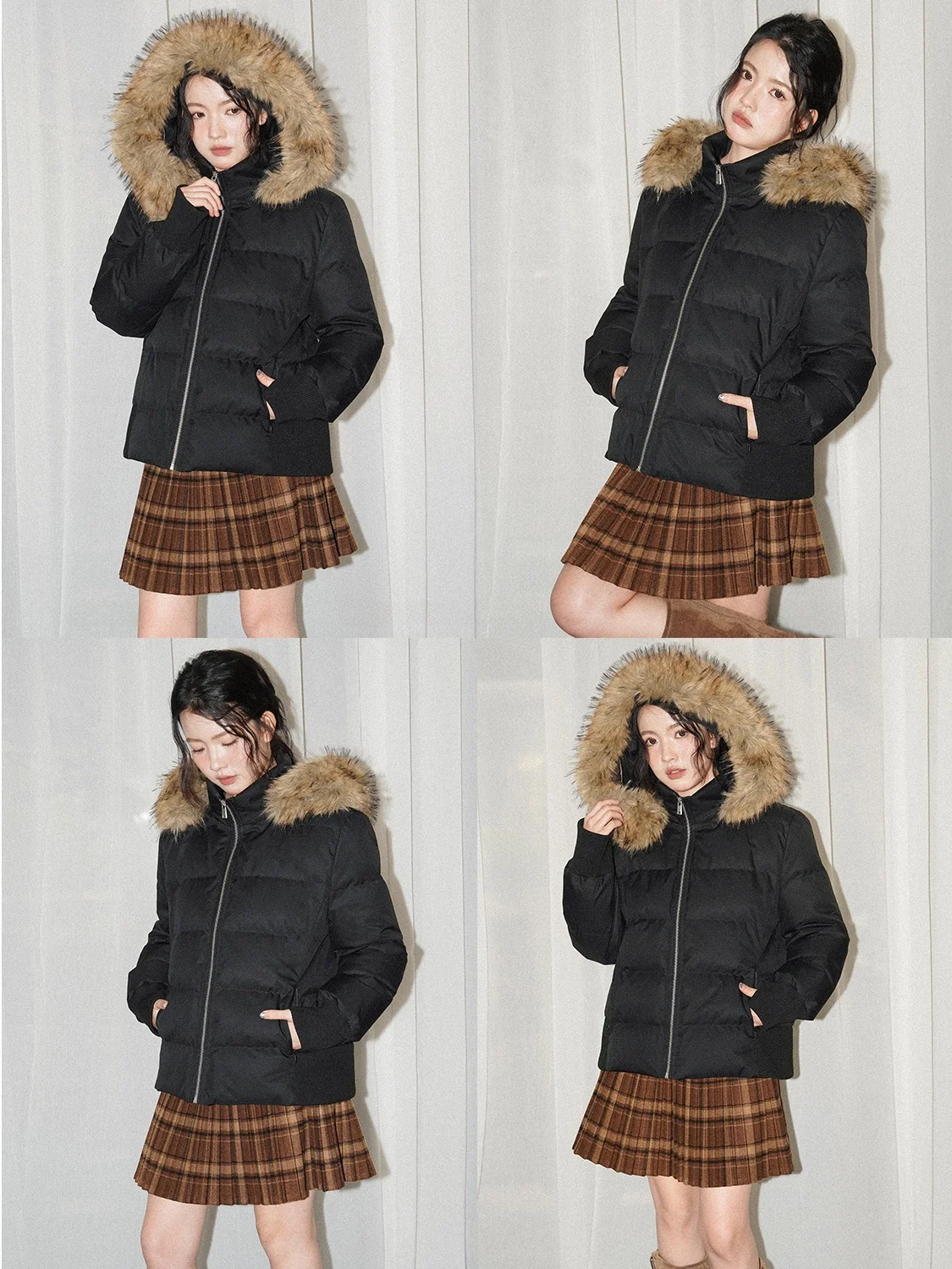 

Зимнее пальто JINGU Soft Heart Bread: теплая свободная куртка с капюшоном для женщин, повседневный стиль, наполнитель из полиэфирного волокна и белого утиного пуха.