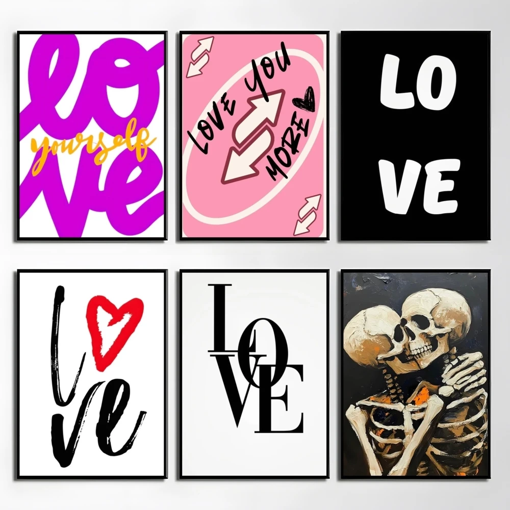 

Love Actually Is All Around Valentine's Day Poster HD Art Mural Wallart Waterproof Vintage Print Decor for Home Decoration DIY