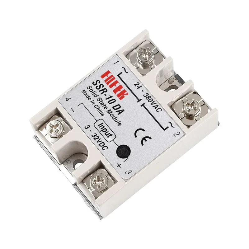 Single-phase Solid State Relay Contactor SSR-10/25/40/50/60/75/100DA Input DC3-32v Control Output AC24v-380v White Shell Relay