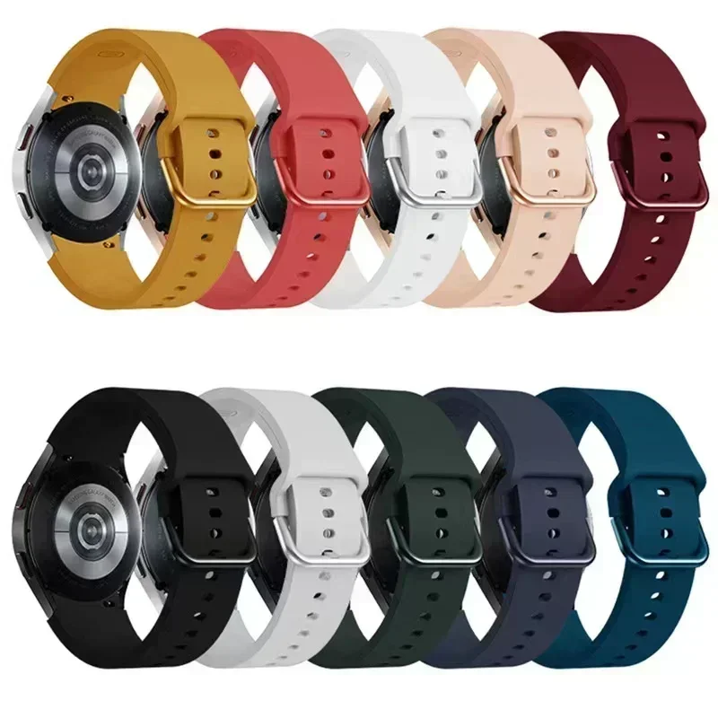Soft Silicone Strap for Samsung Galaxy Watch 7 6 5 4 44mm 40mm Comfortable Breathable Band Watch 6 4 Classic Replaceable Correa