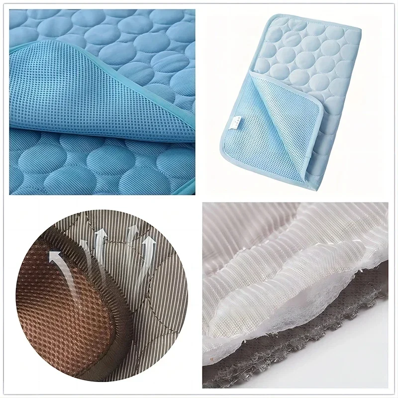 Pet Summer Ice Silk Cooling Mat - Breathable Durable Cat & Dog Pad, Soft Sofa/Nest Sleeping Bed, Ideal For Small Pets Summer Use view 4