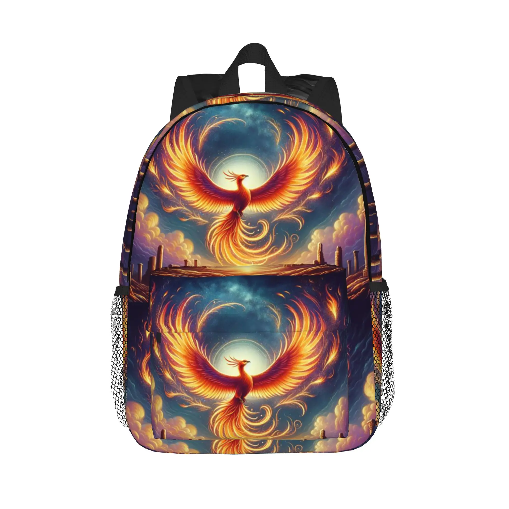 Phoenix Mythical Bird With Fiery Wings Backpack Hot Sale Daypack Boys Girls BookBag Shoulder Bags for Men Women School Bag